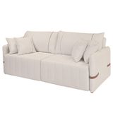 Sofá Cama Retrátil 240cm Essence D05 Linho Cru/camel - Mpozenato