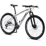 Bicicleta Aro 29 Krw Alumínio 24 Vel Freio A Disco X52 Quadro 17 Branco-preto