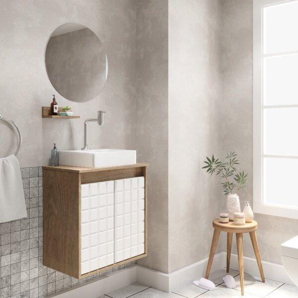 Kit Gabinete E Espelho Carol Darabas Agardi Ébano