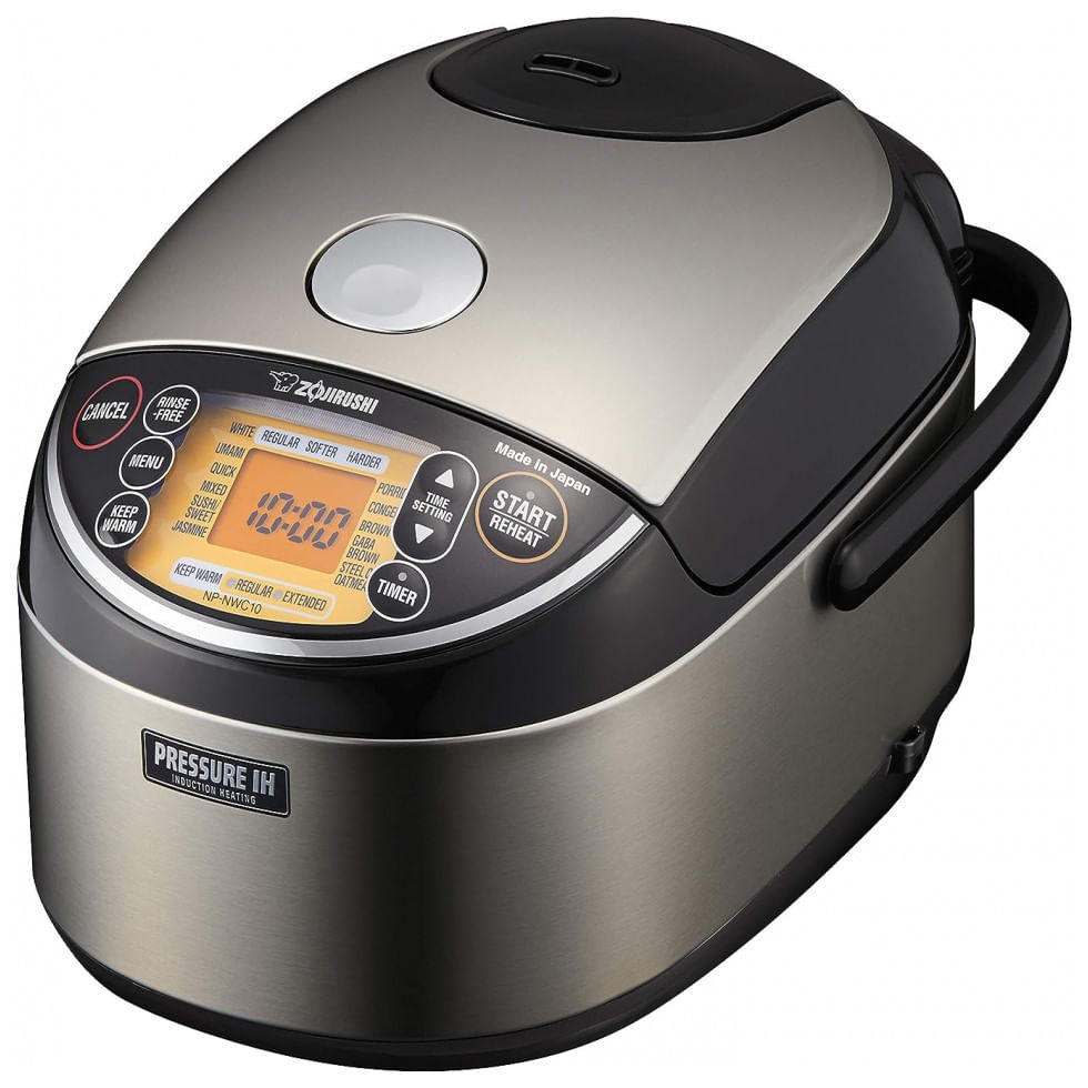 Panela De Arroz Eletrica Ate 5,5 Xicaras Nao Cozidas Com Funcao De Aquecer, 110v Zojirushi Np Nwc10xb, Cinza