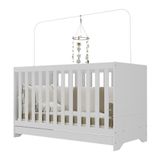 Berço 3em1 C/ Colchão Incluso Multimóveis Elza Fg2952 Branco