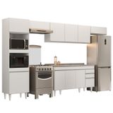 Armário De Cozinha Modulada 5 Peças Cp15 Balcão Com Pia Inox Branco - Lumil