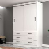 Guarda-roupa Solteiro Veneza 2 Pt 6 Gv Branco