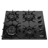 Cooktop Tripla Chama Itatiaia Itamaster 4 Bocas Preto Bivolt
