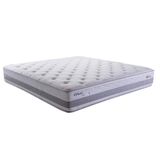Cama King Size Herval Vitalle Com Revestimento Em Tecido Poliéster, Laterais Com Bordado Matelassê E Colchão Com Molas Maxpring