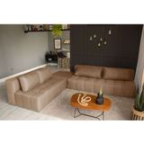 Sofá Modular 2 E 3 Lugares Com Puff Soho Linho Bege