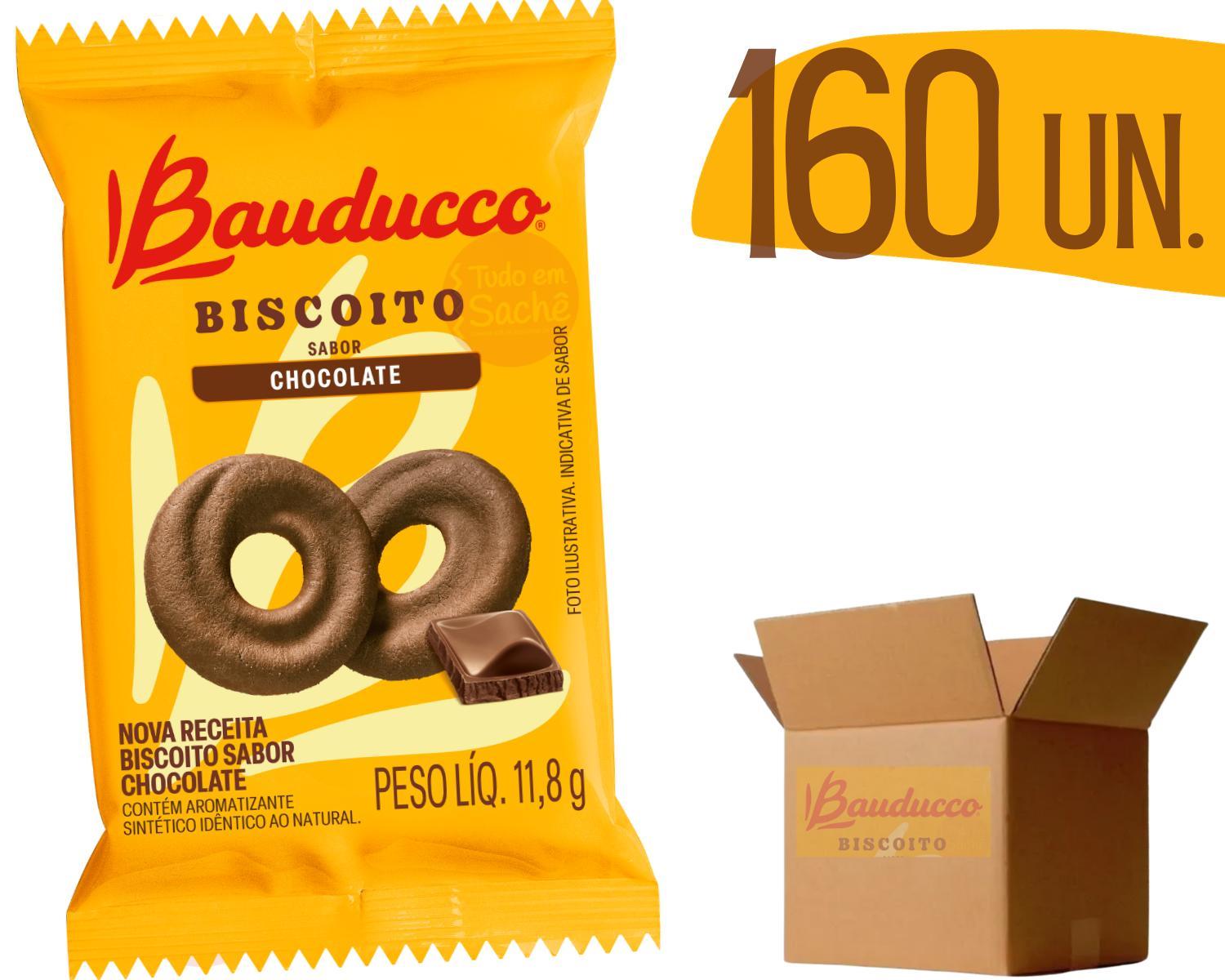 Biscoito Bauducco Chocolate 1916g - 160 Sachês