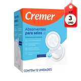 Kit C/03 Cremer Absorventes P/ Seios C/12