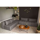 Sofá Modular 2 E 3 Lugares Com Puff Soho Linho Cinza