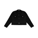 Casaco Juvenil Feminino Em Suede Sarjado Minty Preto 12