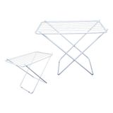 Varal De Chão Sem Abas Retrátil Dobrável Reforçado Branco 80 Cm - Gudim