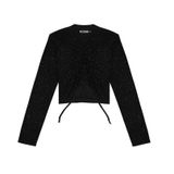Blusa Feminina Manga Longa Ribana Canelada Minty Preto 16
