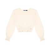 Blusa Juvenil Feminina Manga Longa Minty Bege 14