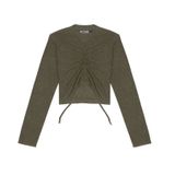 Blusa Feminina Manga Longa Ribana Canelada Minty Verde 16