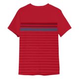 Camiseta Masculina Listrada Meia Malha Rovitex Vermelho G