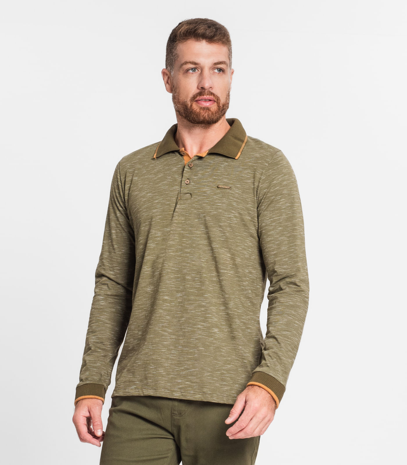 Camisa Polo Masculina Em Meia Malha Diametro Verde M