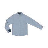Camisa Masculina Manga Longa Em Tricoline Diametro Azul M