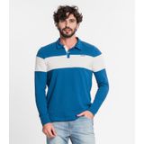 Camisa Polo Masculina Em Meia Malha Diametro Azul M