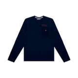 Camiseta Juvenil Manga Longa Em Meia Malha Minty Azul 14