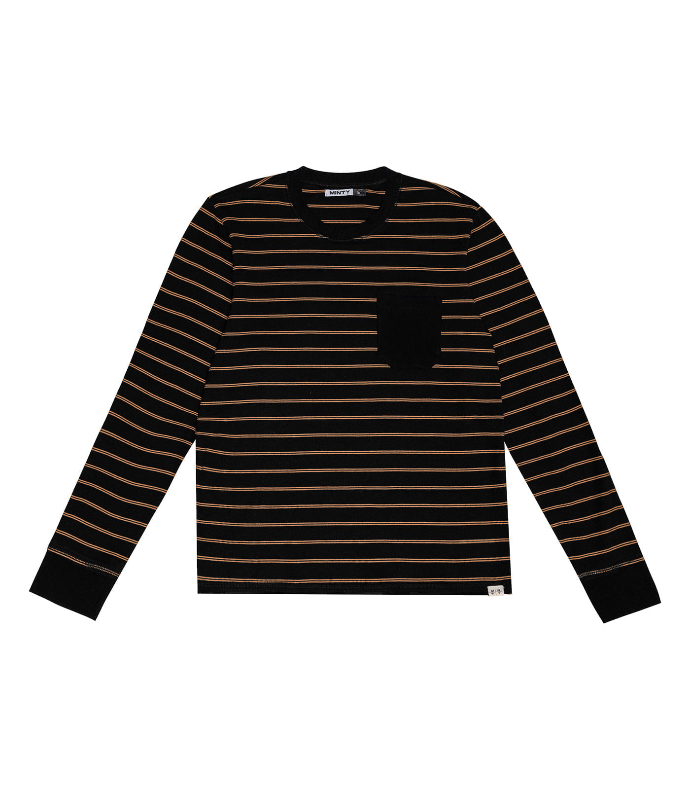 Camiseta  Manga Longa Juvenil Em Suedine Minty Preto 14