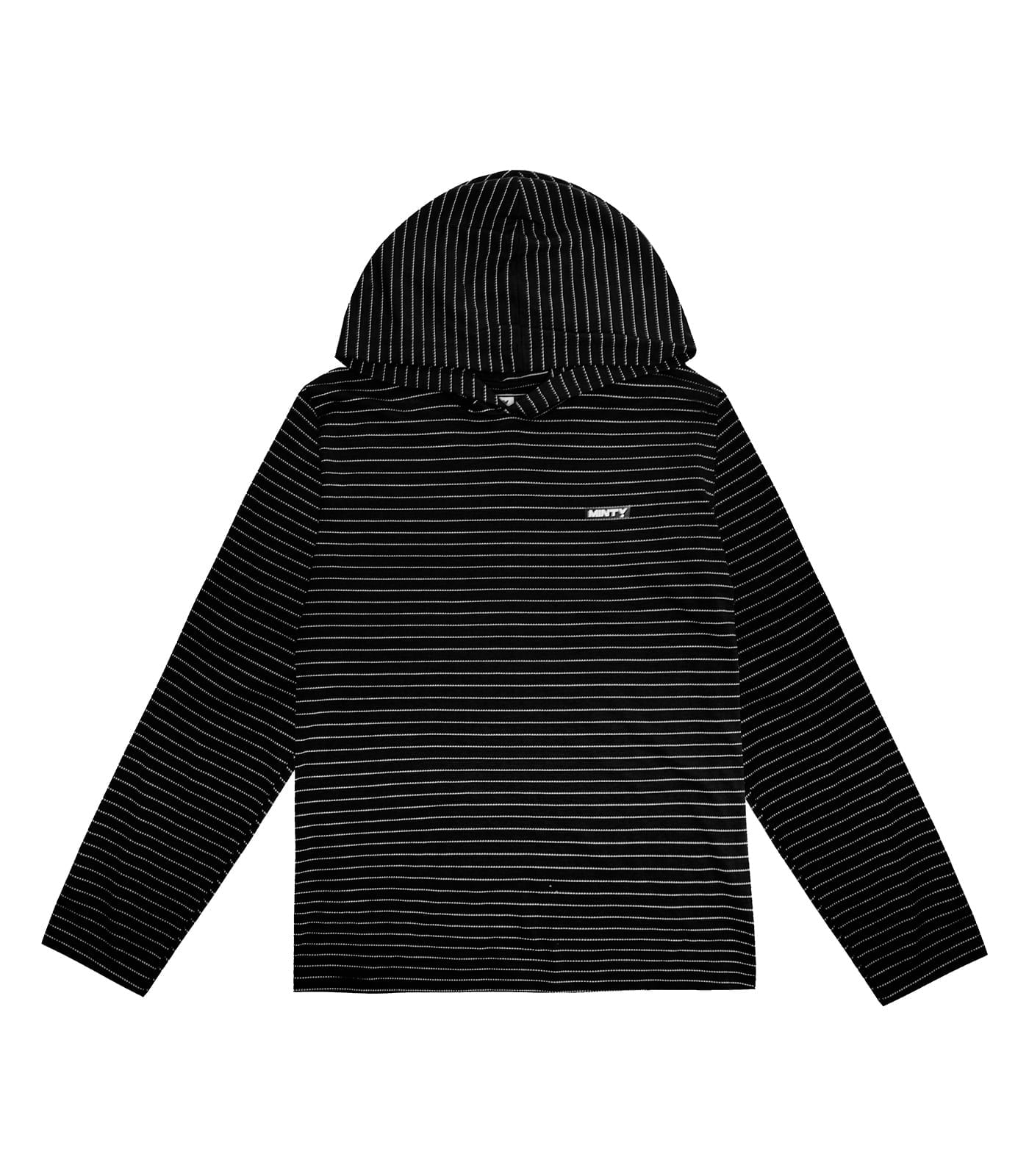 Camiseta Juvenil Manda Longa Com Capuz Minty Preto 12