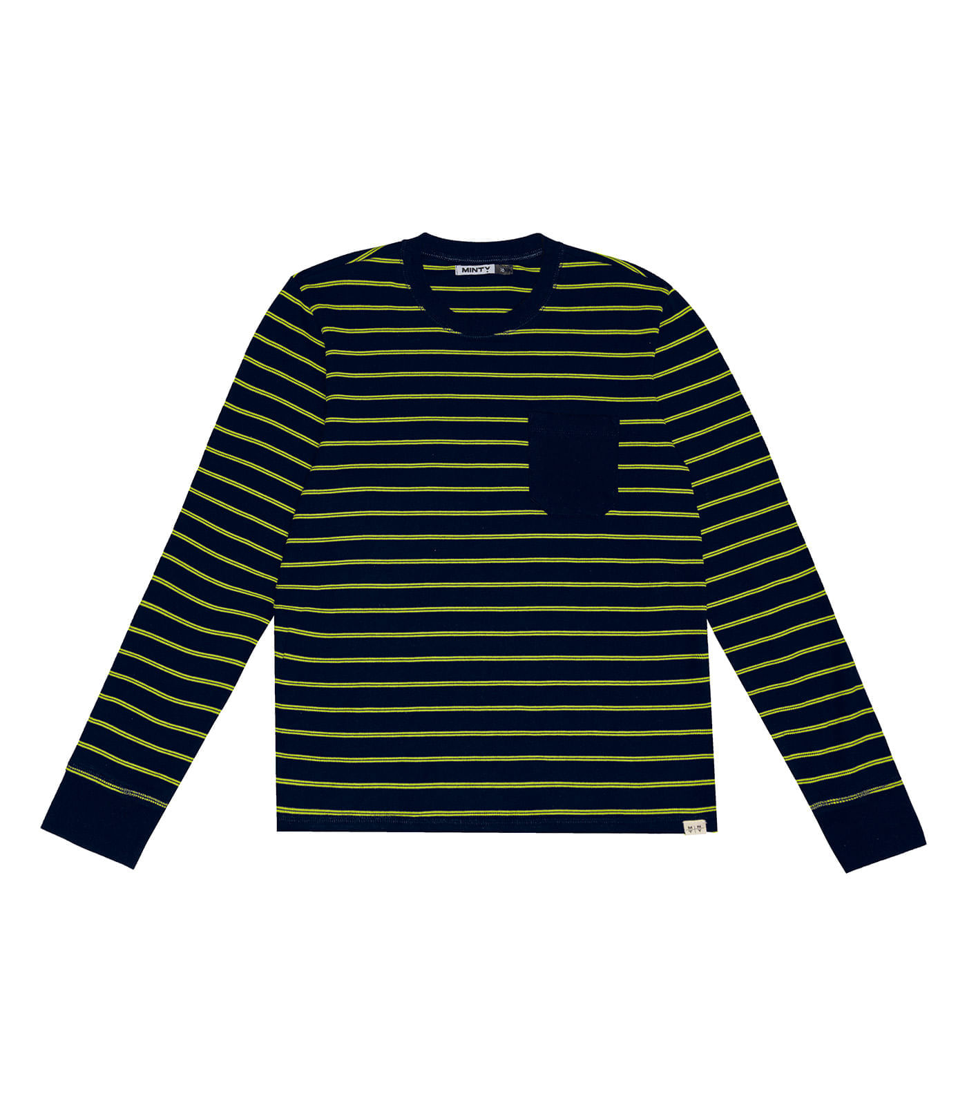 Camiseta  Manga Longa Juvenil Em Suedine Minty Azul 14