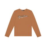 Camiseta Manga Longa Juvenil Em Meia Malha Minty Marrom 18