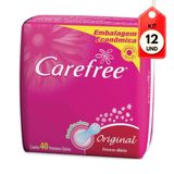 Kit C-12 Carefree Proteção Absorvente Higiênico C- Perfume C-40