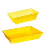 Conjunto De Travessa Stillo 2l + 5l 2 Peças Amarelo Em Polipropileno Linha Tropical Vem