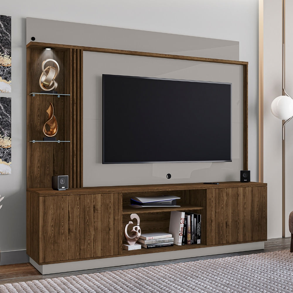 Estante Home Para Tv Até 65 Polegadas 2 Portas Atlanta Bechara