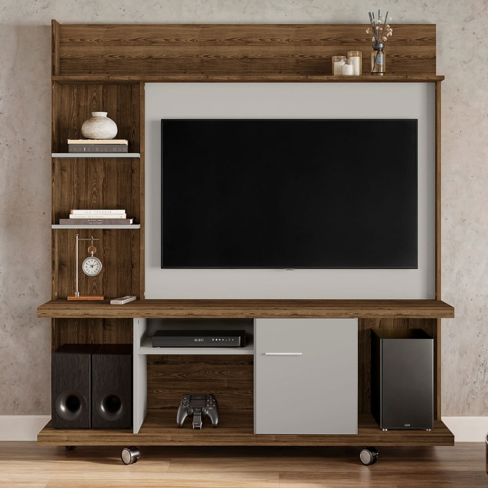 Estante Home Para Tv Até 47 Polegadas 1 Porta Taurus Bechara