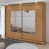 Guarda-roupa Casal 2 Portas 6 Gavetas 100% Mdf Toronto Com Espelho E Com Pés