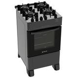 Fogão a Gás 4 Bocas Atlas Mônaco Top Glass Mesa Vidro Preto Bivolt
