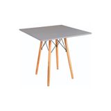 Mesa De Jantar Quadrada Eames Eiffel 80 Cm Cinza