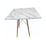 Mesa De Jantar Quadrada Eames Eiffel 80 Cm Estilo Granito