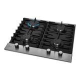 Cooktop Gás Fischer 4q Platinium Vidro Bivolt 33800-92121