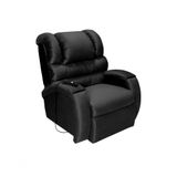 Cadeira Poltrona Reclinável Imperial Motorizada Para Amamentação Suede Com Lift E Massageador Preto