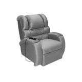 Cadeira Poltrona Reclinável Imperial Motorizada Para Amamentação Suede Com Lift E Massageador Cinza