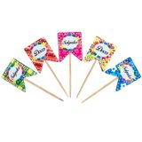 Topper Bandeirinha Festa Junina Doces/salgados Colorido