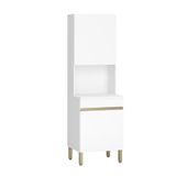 Armário De Cozinha Paneleiro 2 Portas Microondas Kits Paraná Branco Supremo Branco-supremo