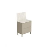 Balcao De Cozinha 1 Porta Basculante 1 Gaveta 0,80 Cm Com Tampo E Painel Art Kits Parana Vanilla-vanilla