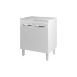Balcão Multiuso Armário Para Cozinha Microondas Forno Jane Mobília Decor Branco
