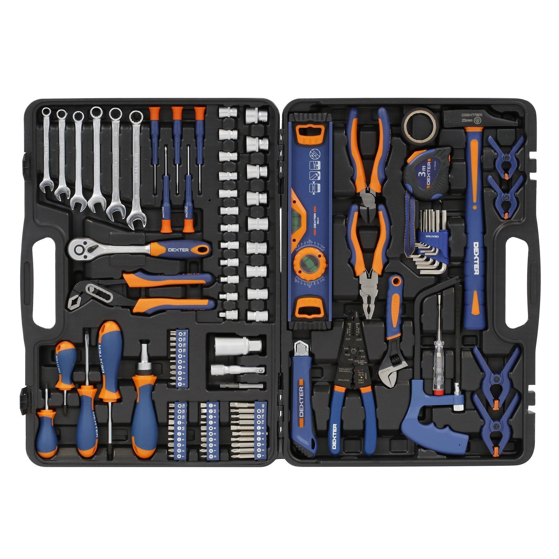 Kit Ferramentas Dexter Aço Cromo-vanádio Maleta 108 Peças - Carrefour