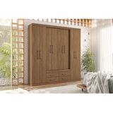 Guarda Roupa Casal 8 Portas E 4 Gavetas Jatoba