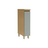 Balcão De Cozinha Modulado Rainha Porta Tempero 1 Porta C/tampo 20cm Nature/verde - Nesher