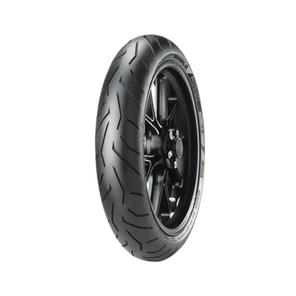 Pneu Dianteiro Para Moto Pirelli Aro 17 Diablo Rosso Ii 120/70r17 58w Preto