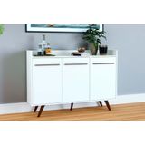 Buffet De Sala Jantar Rt3134 3 Portas Branco - Movelbento