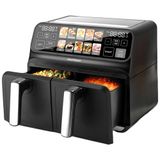 Air Fryer 7.5l Com Painel Digital, Cesto Duplo Antiaderente E 10 Receitas Incluídas, 110v 2200w, Chefrobot Gl-af1707, Preta