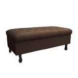 Recamier Puff Bau Bia 120x Suede Marrom - Majú Decor