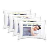 Travesseiro Fibras Siliconadas Max Malha 4 Unidades P/fronha 50x70cm (50x70) - Ortobom
